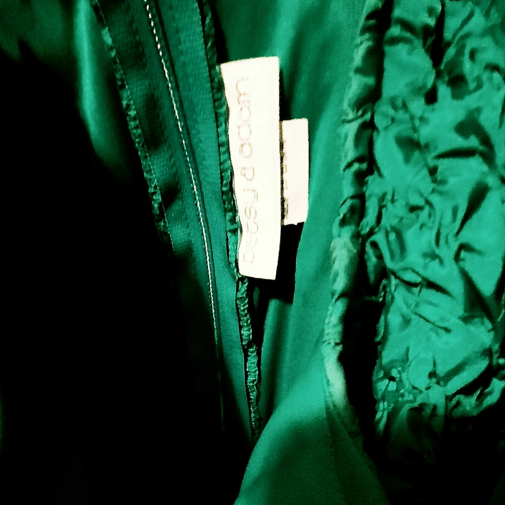 Formal Emerald Green Taffeta Dress by Betsy & Adam - Picture 7 of 7